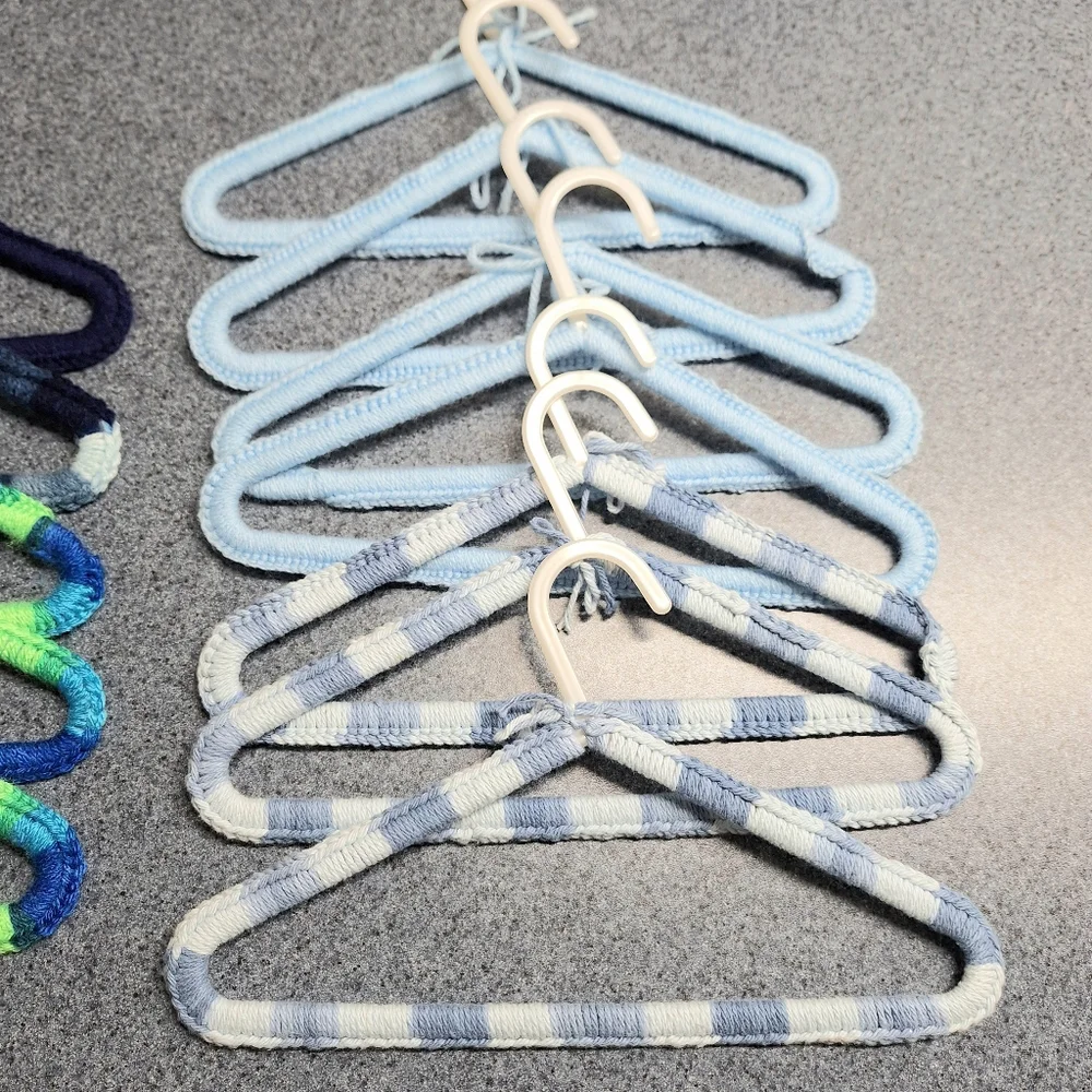 Handmade, Knitted Children's Hangers Bundle of 12